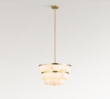 Solene Alabaster Tiered Round Chandelier (22") | Pottery Barn (US)