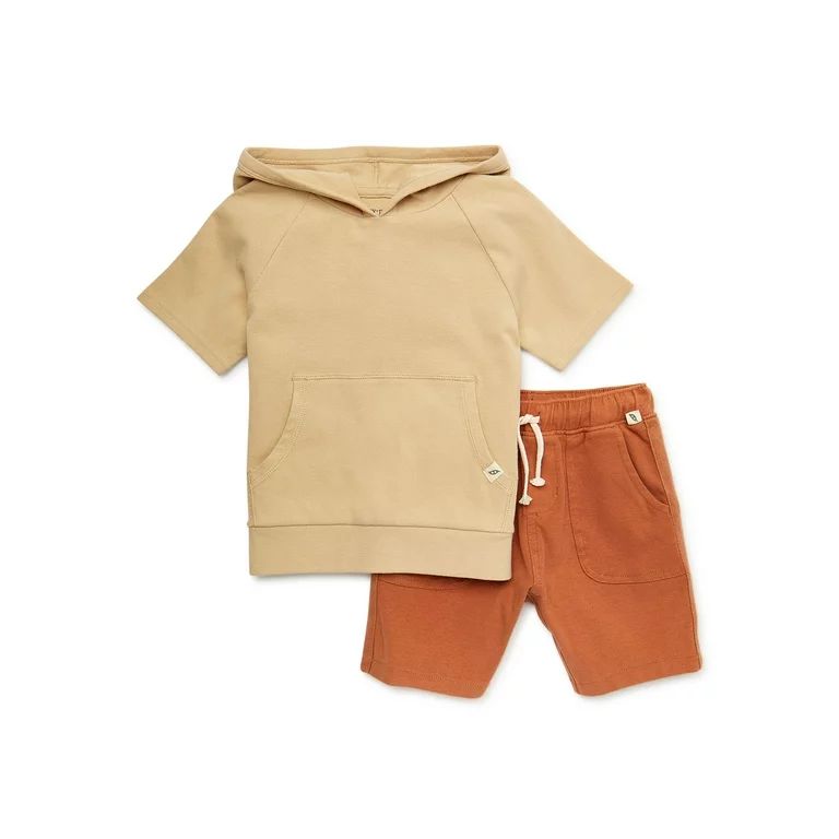 easy-peasy Toddler Boy Short Sleeve Hoodie and Shorts Outfit Set, 2-Piece, Sizes 12M-5T | Walmart (US)
