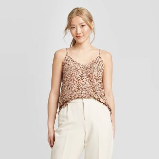 Women's Leopard Print V-Neck Cami - A New Day™ | Target