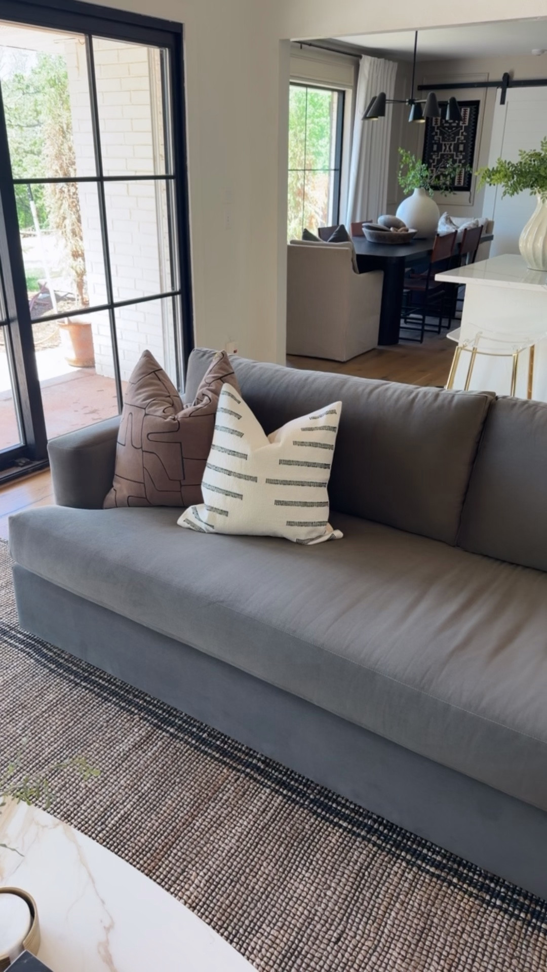 Loving our new @Quince couch in performance velvet! We did the 8’ in the color sable. It’s also available in 7’ and 9’ and in a lot of color options. You’ll also receive FREE white glove delivery! 

#quincepartner 

#LTKHome