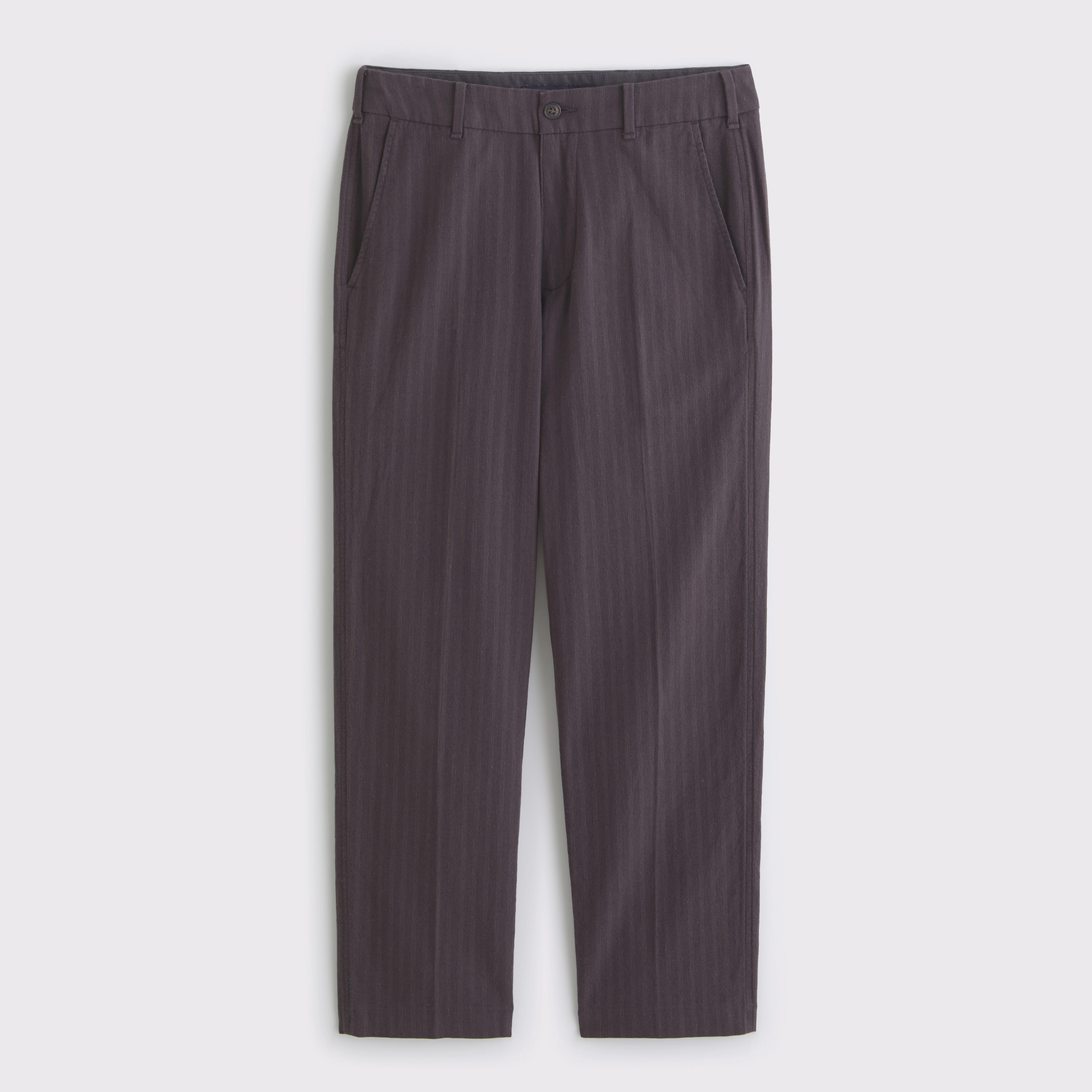 Linen-Blend Relaxed Straight Trouser | Abercrombie & Fitch (US)