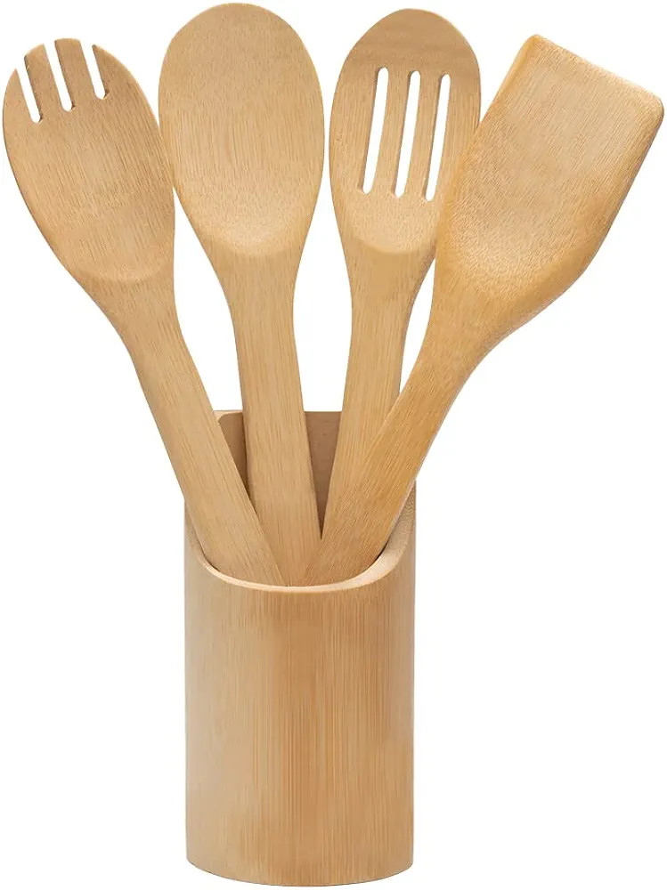 Mimo Style Kit de Utensílios 5 Peças Ecokitchen, Produzido em Bambu 100% Ecológico, Utensílio... | Amazon (BR)
