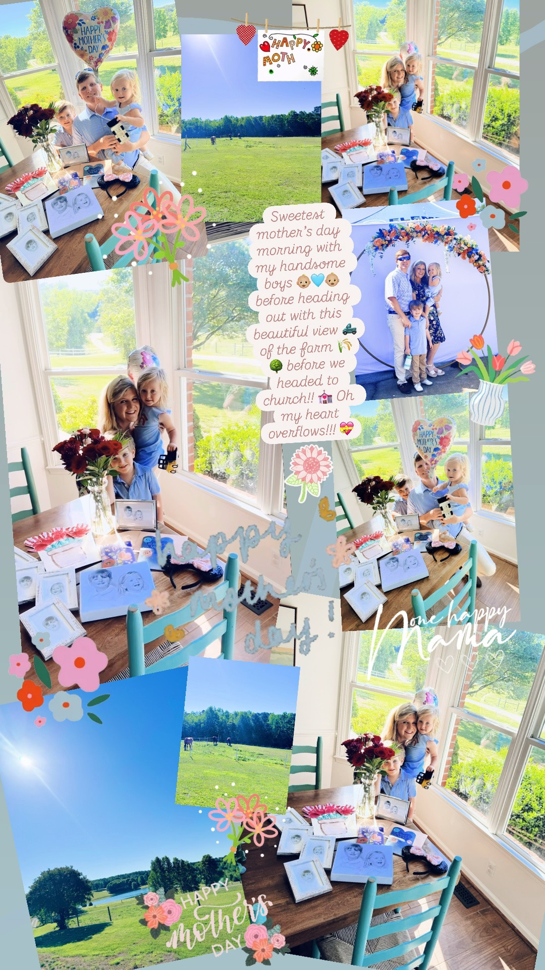 Sweetest mother’s day morning with my handsome boys 👶🏼🩵👶🏼 before heading out with this beautiful view 🛻 of the farm 🌾🌳 before we headed to church!! 💒 Oh my heart overflows!!! 💝

#LTKMothersDay