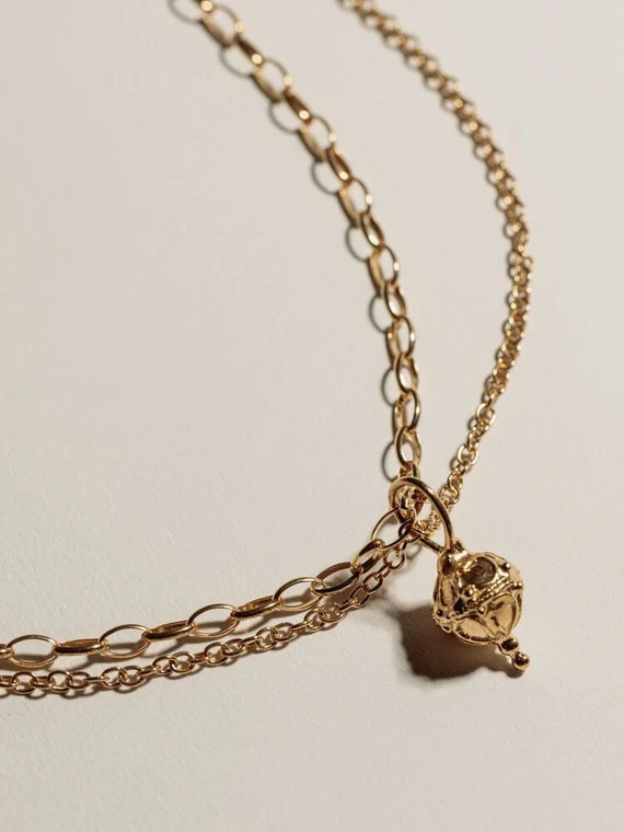 Trove Ornate Necklace, 24K Gold Plated Necklace, Gold Coin Necklace, Gifts For Her, Greek Coin Ne... | Etsy (US)