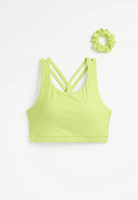 Girls Longline Bralette And Matching Scrunchie | Maurices