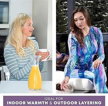Rocky Thermal Underwear for Women, Long Johns Fleece Lined Set, Shirt & Pants, Base Layer w/Leggi... | Amazon (US)