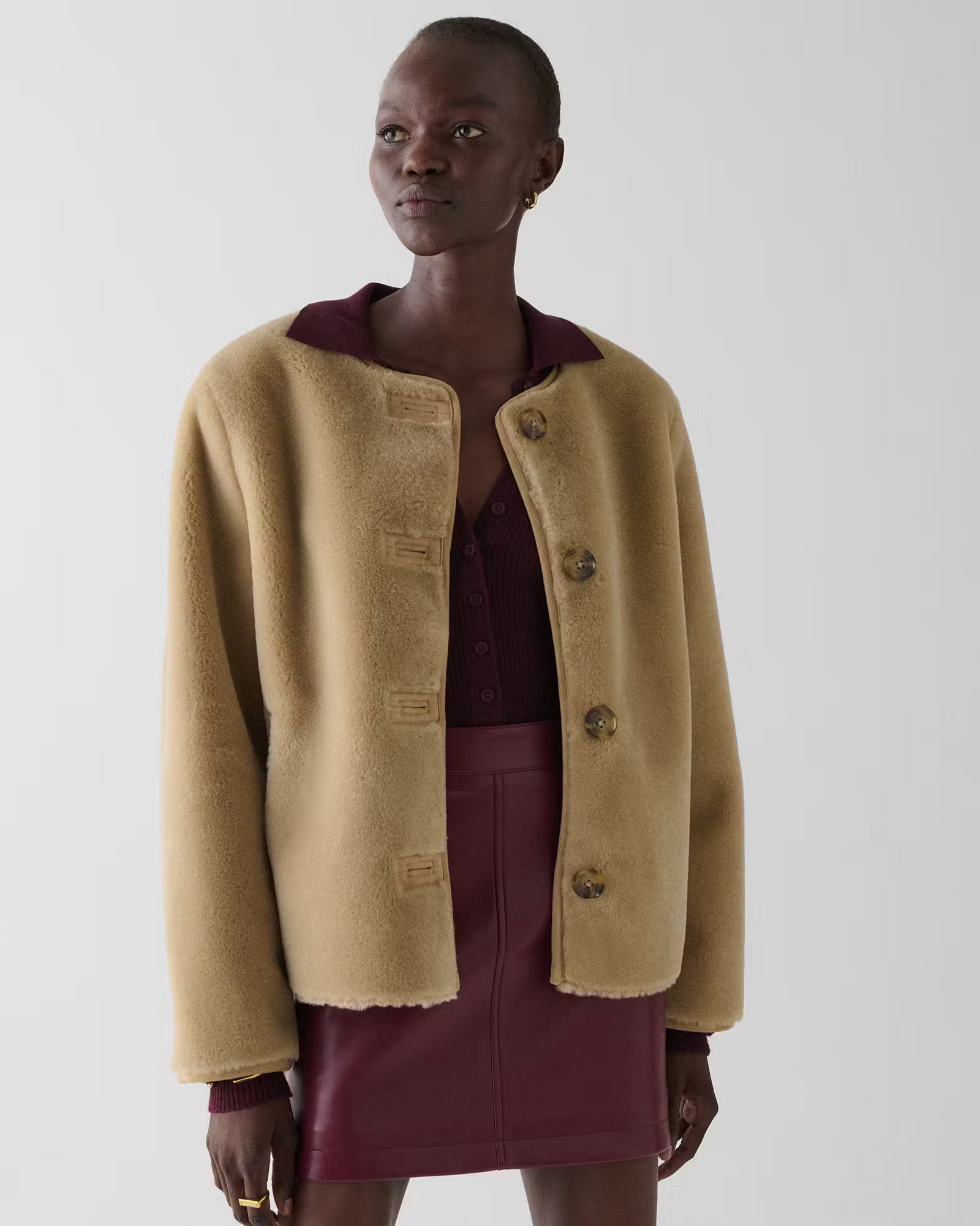 Bonded Shearling Jacket | Kate Spade Outlet