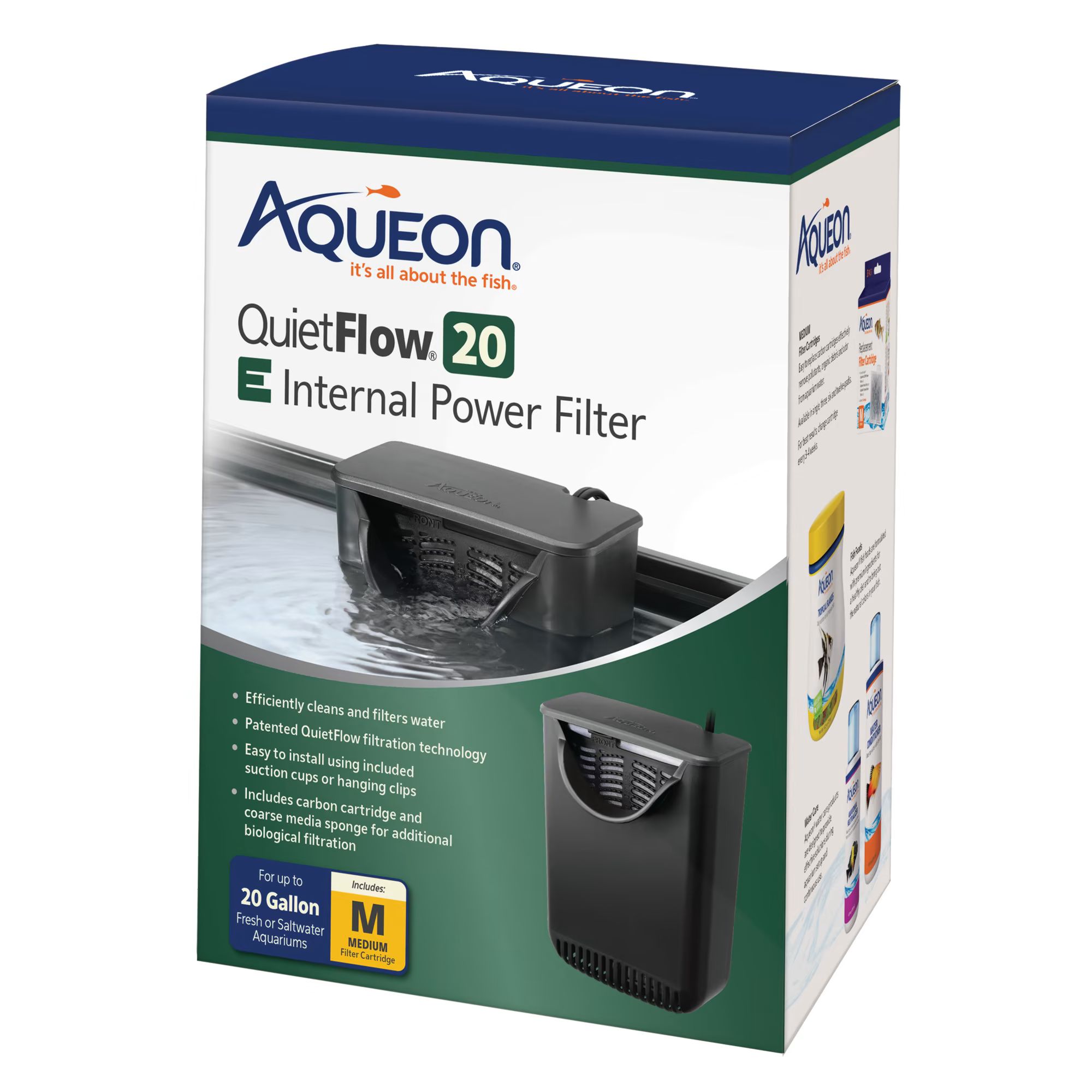 Aqueon Medium Filter Quietflow Internal, 20 Gallon | Petco