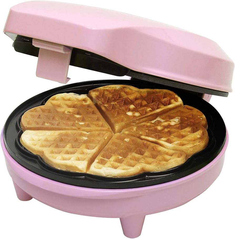 Bestron Waffeleisen für klassische Herzwaffeln, Waffelmaker mit Antihaftbeschichtung für Waffel... | Amazon (DE)