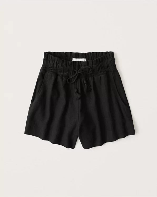 Linen-Blend Tassel Shorts | Abercrombie & Fitch US & UK