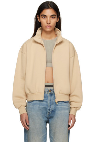 Essentials - Beige Full Zip Jacket | SSENSE