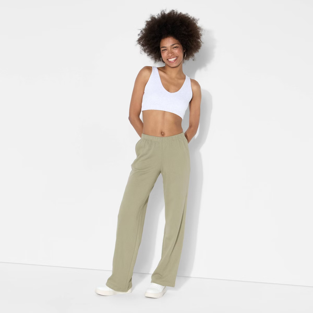 Women's Mid-Rise French Terry Sweatpants - Wild Fable™ | Target