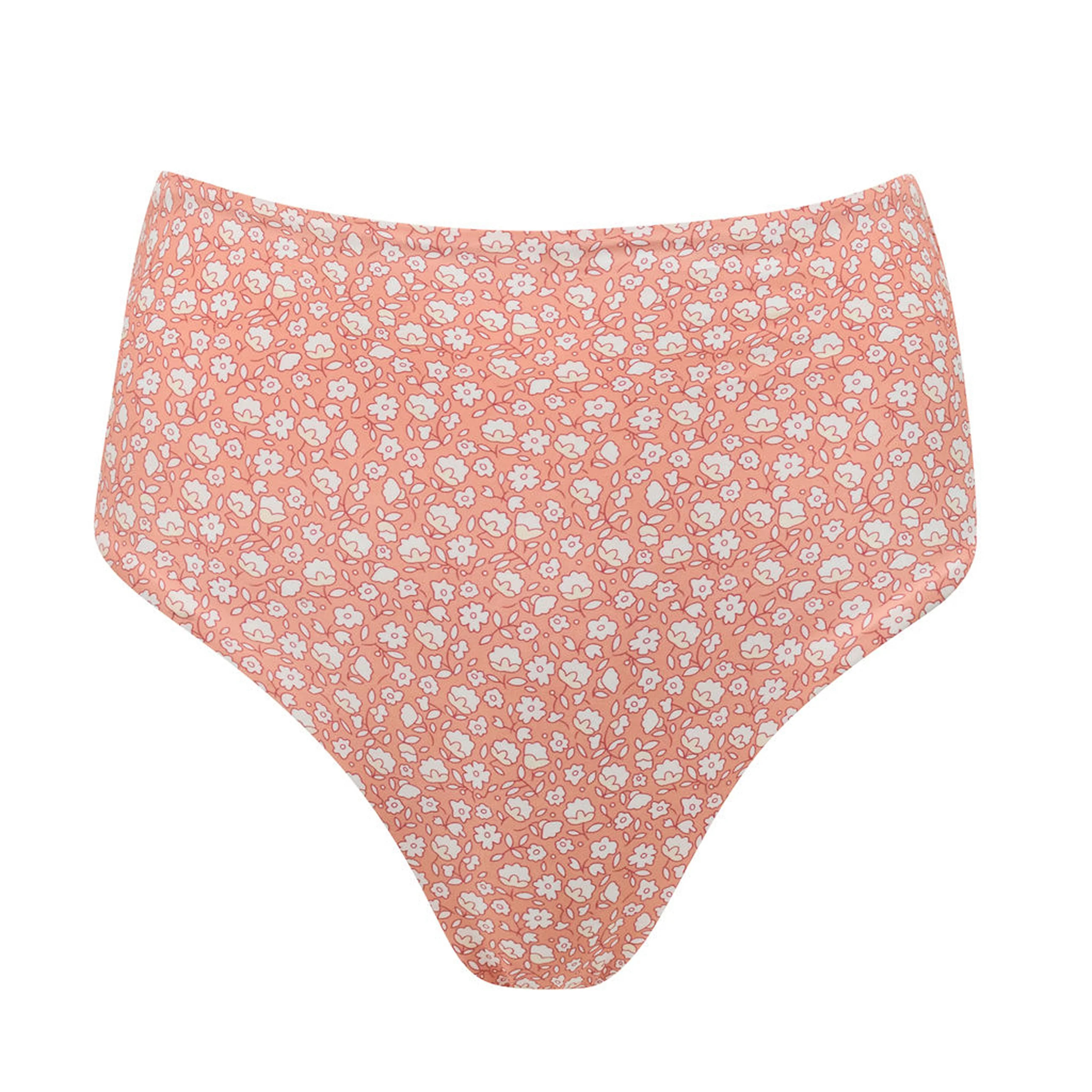 womens melone floral high waisted bikini bottom | Minnow
