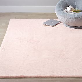 Washable Faux-Bunny Fur Rug | Pottery Barn Teen