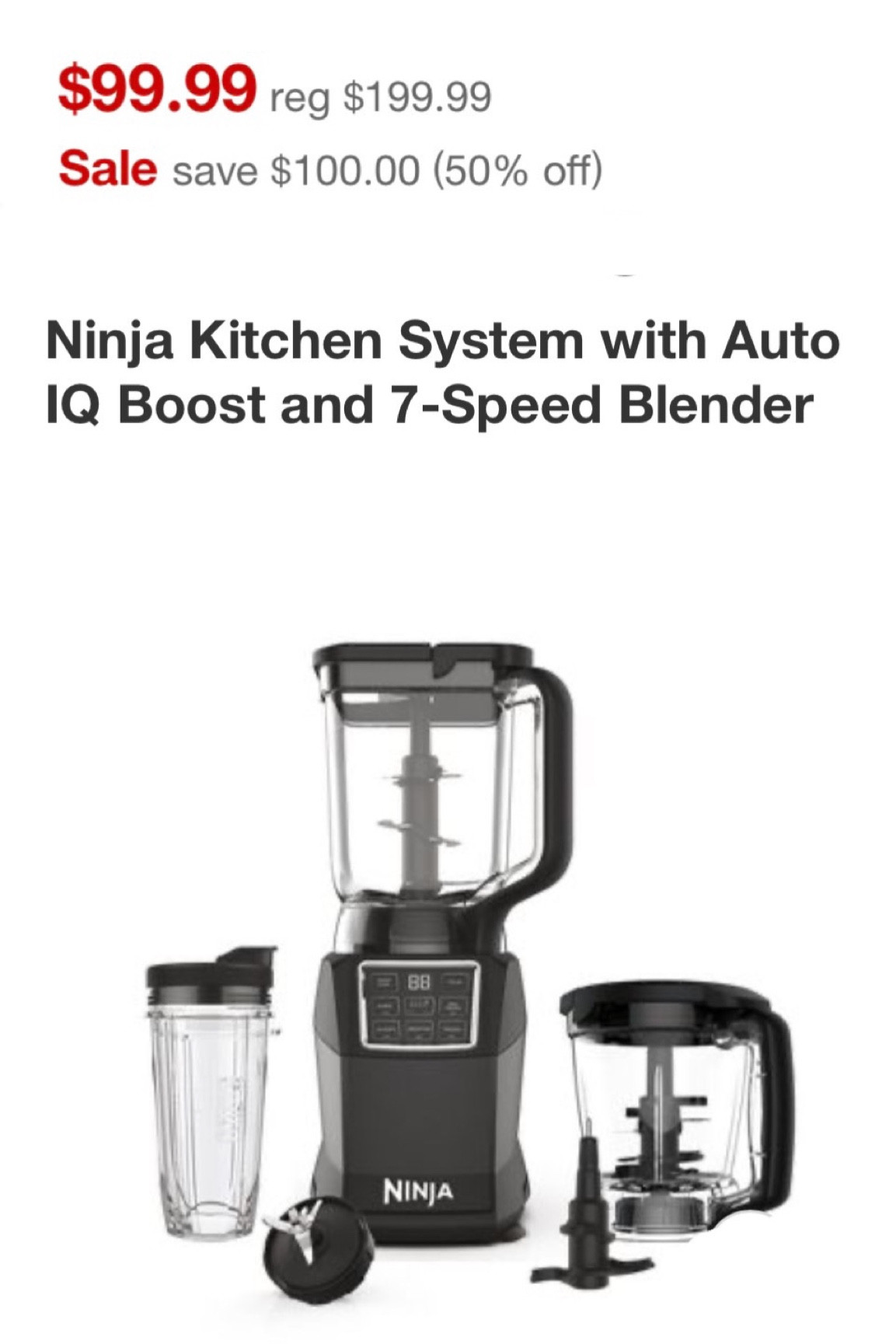 Ninja Kitchen System With Auto Iq Boost And 7-speed Blender : Target