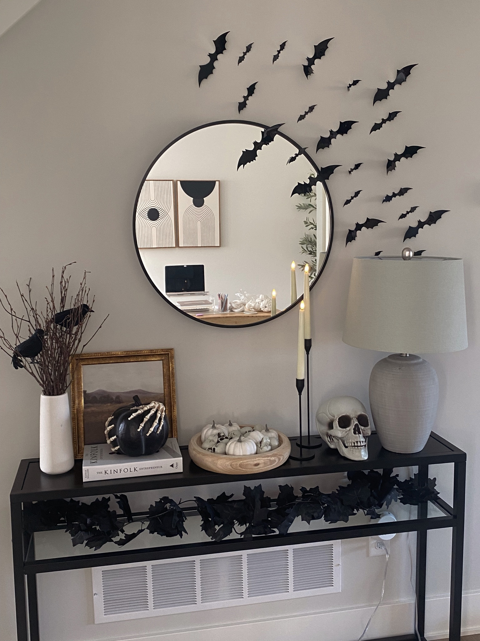 Amazon halloween console table decor 💀👻🖤

#LTKhome #LTKHalloween #LTKHoliday