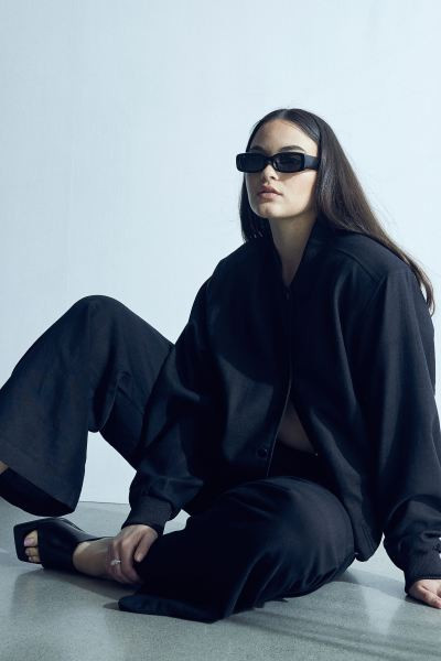 Linen-blend Pull-on Pants - High waist - Long - White - Ladies | H&M US | H&M (US + CA)