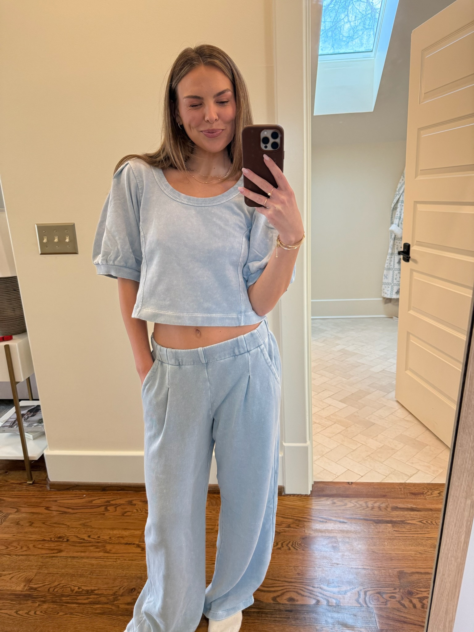 Howww cute and girly is this little sweat set?? I just love the fit and the color 🩵🩵

#LTKFindsUnder100 #LTKSeasonal #LTKSaleAlert