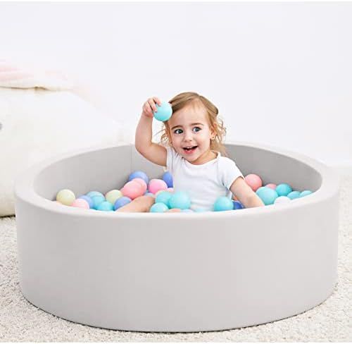 Foam Ball Pit for Toddlers, 35 Inch Baby Ball Pit Soft Round and Easy to Set or Clean, Ball Pool ... | Amazon (US)