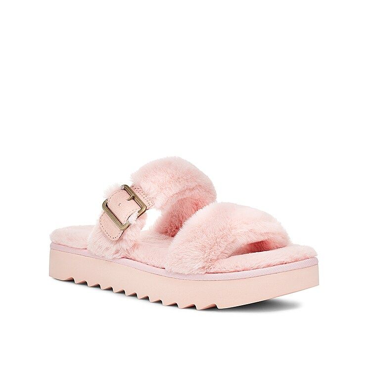 Koolaburra by UGG Furr Ah Slide Sandal | Women's | Light Pink | Size 7 | Sandals | Slippers | Slide | DSW