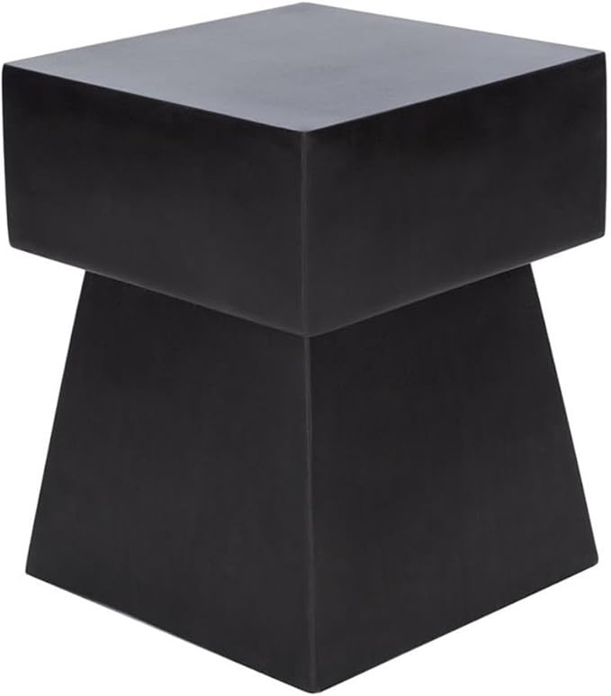 SAFAVIEH Outdoor Zen Black Mushroom Modern Concrete Accent Table | Amazon (US)