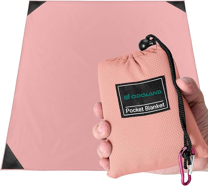 Odoland Beach Blanket Picnic Blanket, 71" x 63" SandProof Waterproof Outdoor Pocket Blanket with ... | Amazon (US)