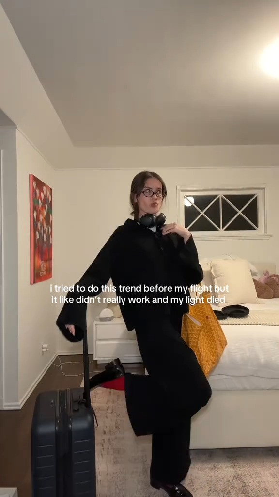 Plane outfit!! Comfy but still chic 

 #LTKWatchNow #LTKTravel