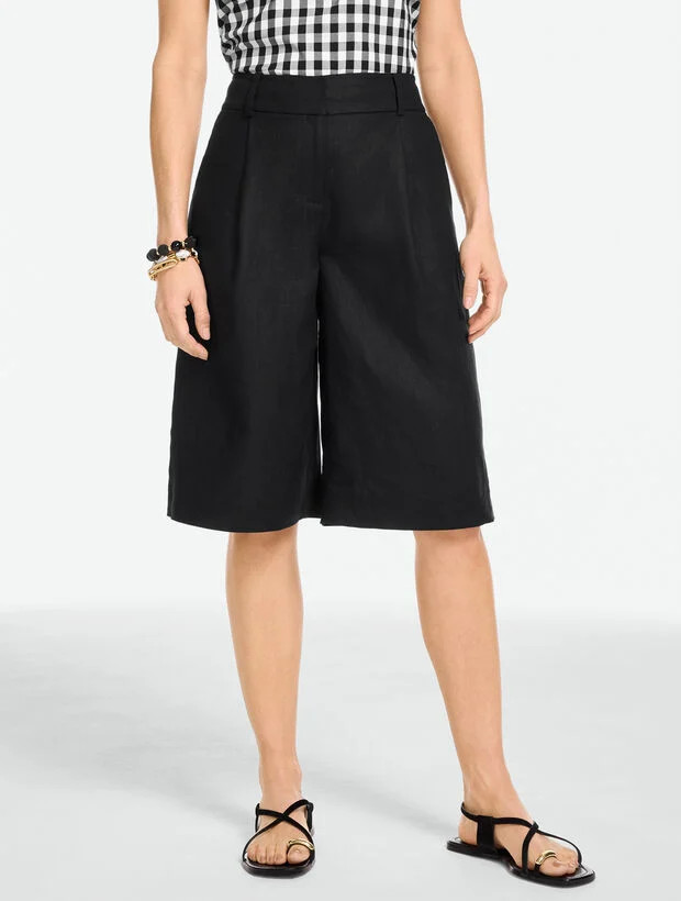 Washed Linen Culottes | Talbots