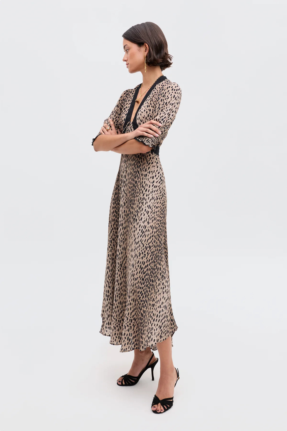 Amina - Antelope Spot Black | Rixo