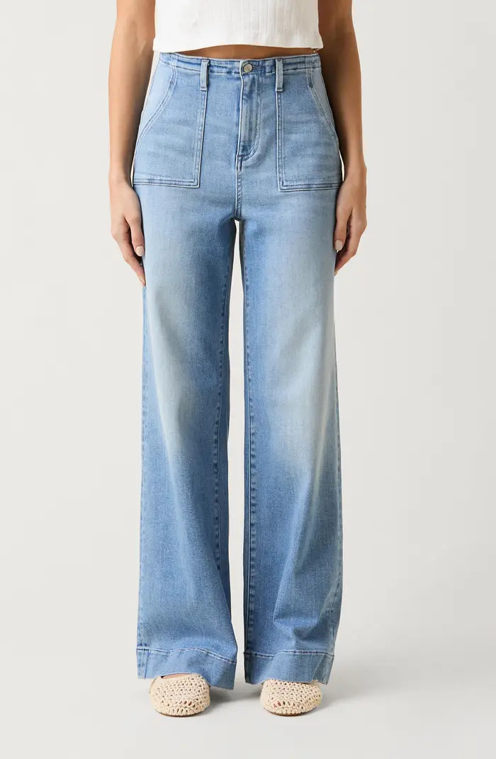 High Waist Utility Wide Leg Jeans | Nordstrom