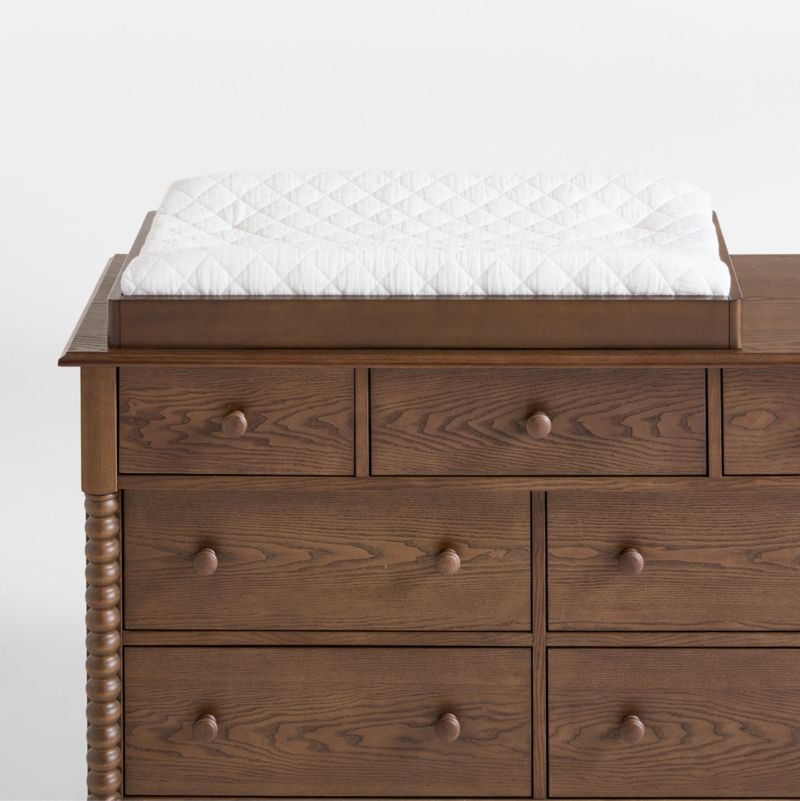 Jenny Lind Deep Brown Baby Changing Table Topper | Crate & Kids | Crate & Barrel