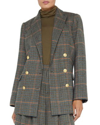L'AGENCE Aimee Double Breasted Plaid Blazer  | Bloomingdale's Women | Bloomingdale's (US)