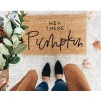 hello there pumpkin  fall decor  hello welcome mat  hand painted, custom doormat  cute doormat  outdoor doormat  wedding gift  housew | Etsy (US)