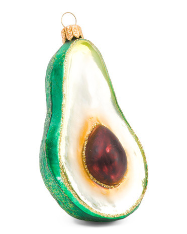 Made In Poland Handcrafted Avocado Glass Ornament | Global Home | Marshalls | Marshalls