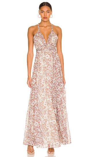 x REVOLVE Bloom Maxi Dress in Brown & Ivory Floral | Revolve Clothing (Global)