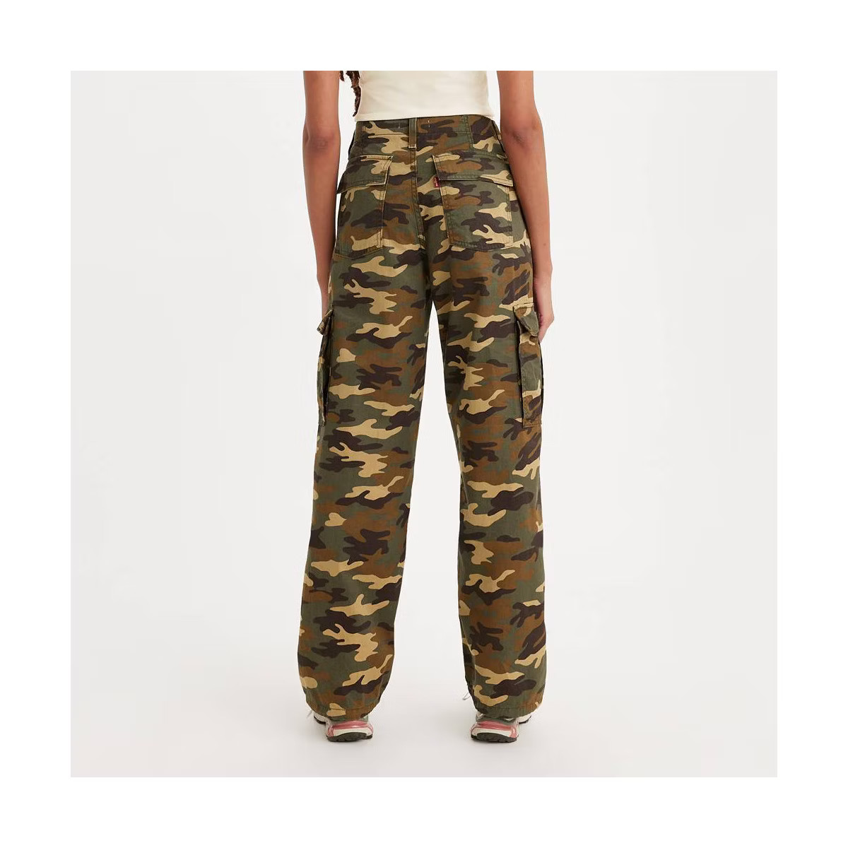 Levi's® Women's Mid-Rise '94 Baggy Cargo Wide Leg Jeans - Grape Leaf Emily Camo 28 | Target