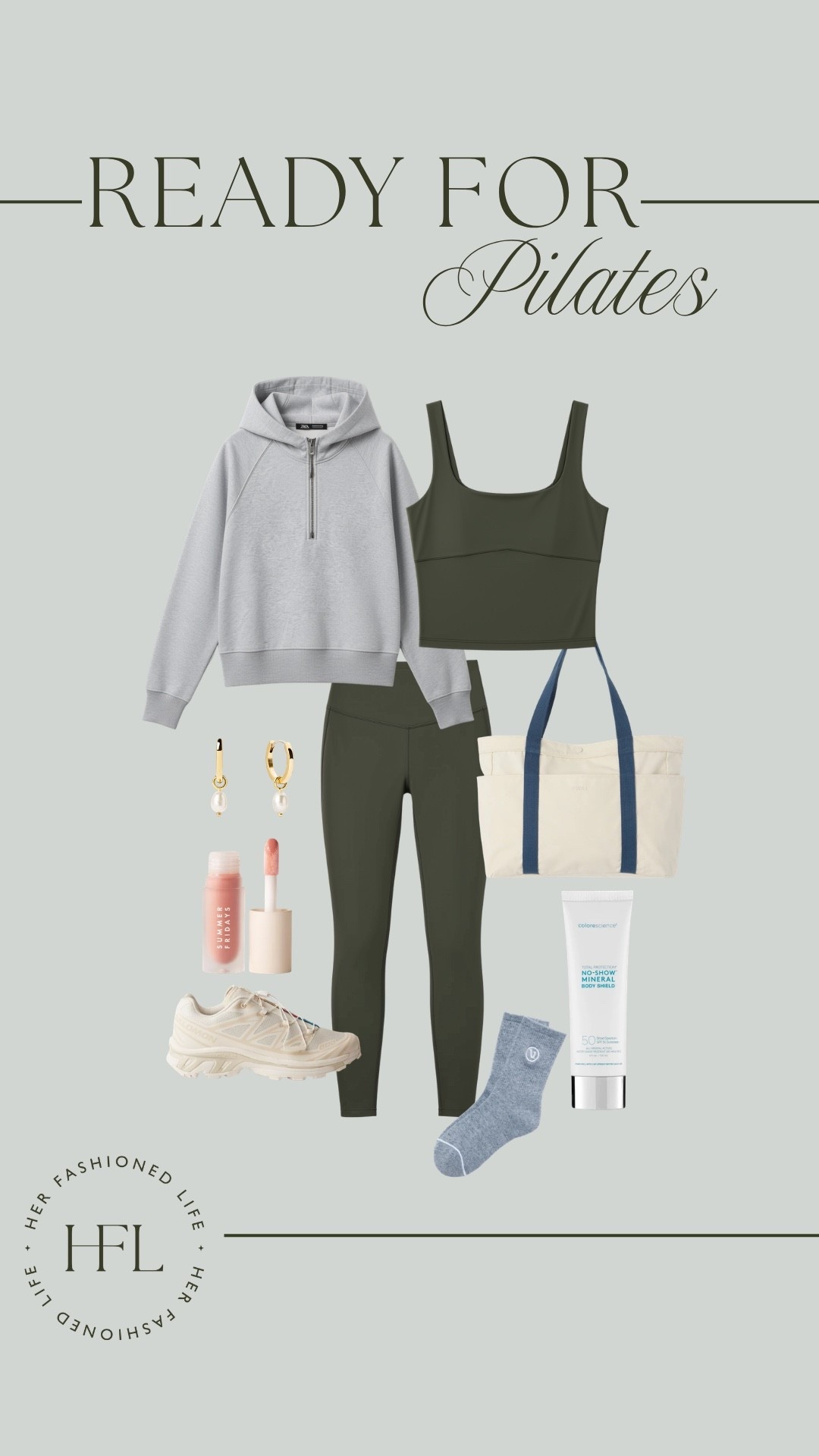 Discount Code TAMMY20NEW

Pilates outfit idea -Vuori pocket leggings -support tank -half zip hoodie -canvas tote -white sneakers -half crew socks -mineral sunscreen -summer Friday lip gloss

#LTKOver40 #LTKfitnessgoals #LTKmorningroutine