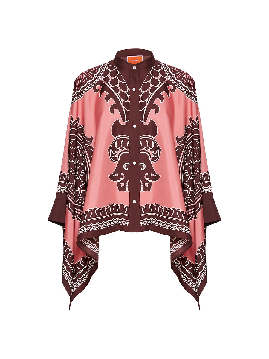 Women's Foulard Shirt - Oltrarno Placee Pink - Size Medium | Saks Fifth Avenue