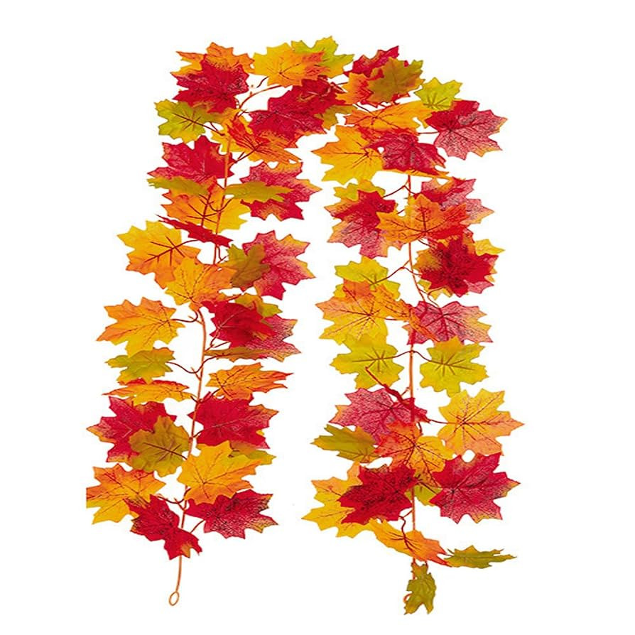 Gleemix Autumn Maple Leaves Garland, 175 cm Artificial Autumn Decoration Garland, Autumn Leaves G... | Amazon (DE)