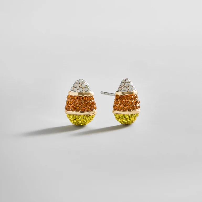 Not Too Corny Stud Earrings - Candy Corn | BaubleBar