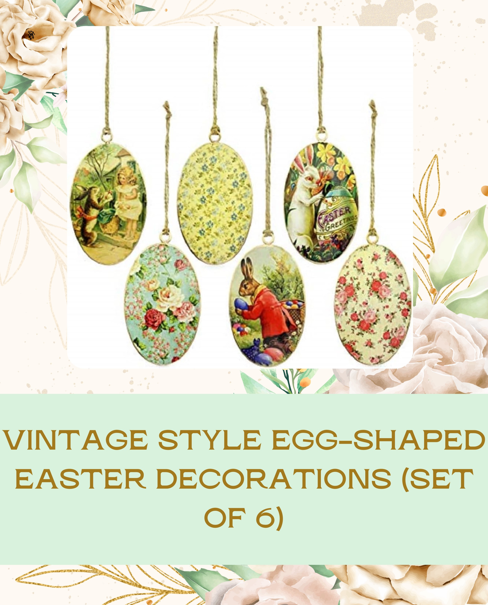 These **Vintage Egg-Shaped Ornaments** from AuldHome add a charming, rustic touch to your Easter decor! 🐣🌿 Perfect for hanging or displaying as part of your spring centerpiece. #EasterDecor #SpringVibes #LTKFinds

#LTKHome #LTKFindsUnder50 #LTKSeasonal