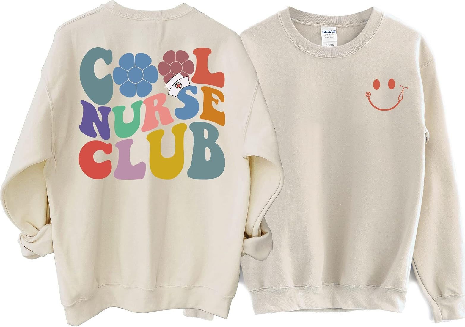 AuTum Cool Nurse Club Sweatshirt - Nurse Sweatshirt, Nurse Sweater, Nurses Week Shirts, Nurse Cre... | Amazon (US)