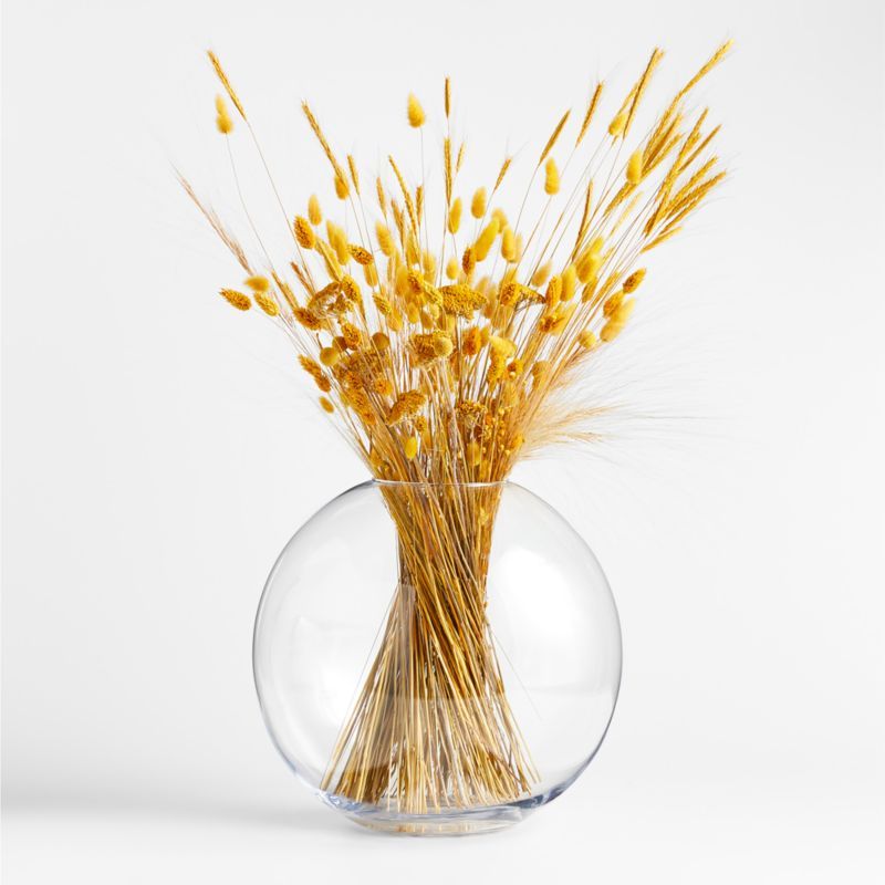 Golden Bunny Tail and Yarrow Dried Bouquet 30" + Reviews | Crate & Barrel | Crate & Barrel