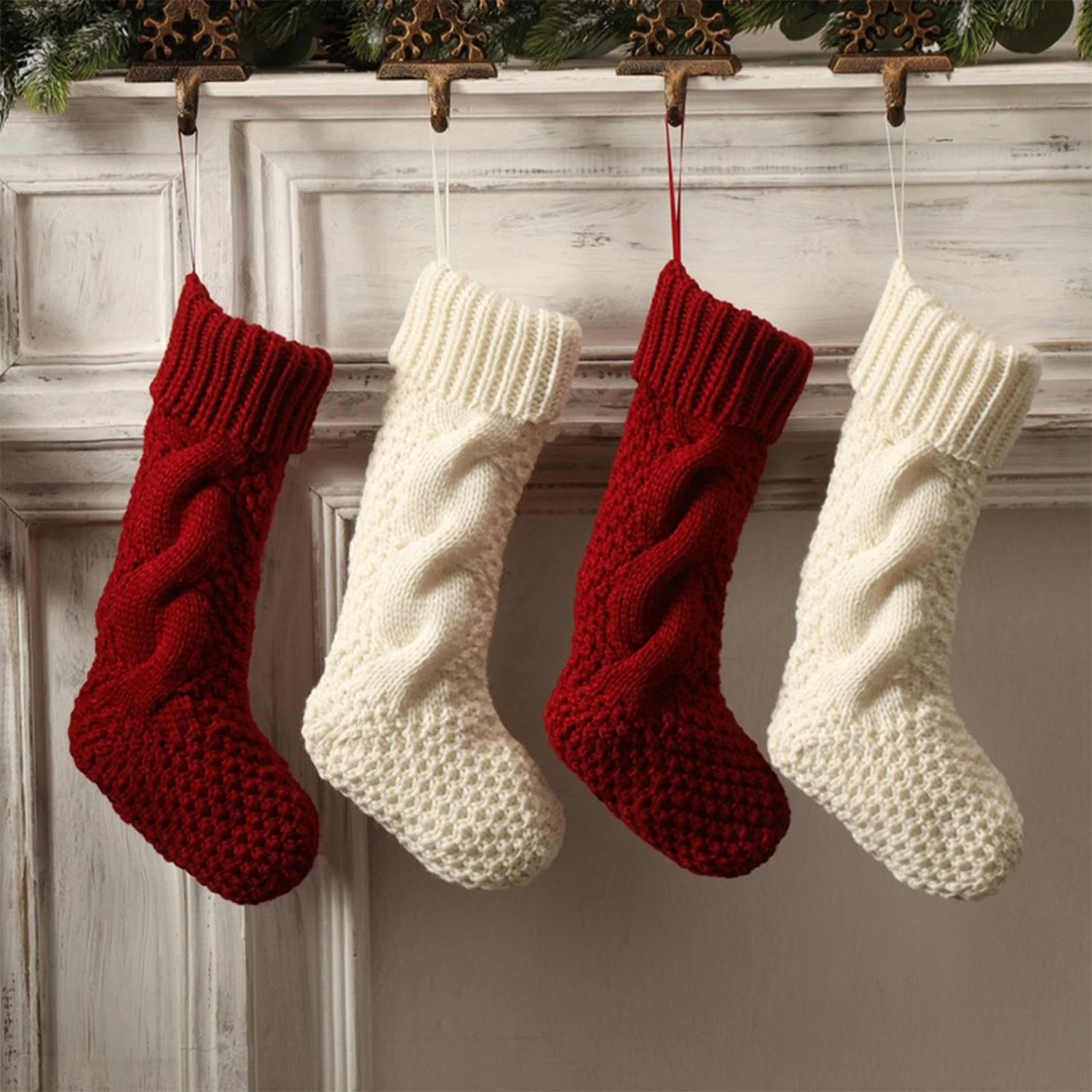 Christmas Stockings 15” Large Stockings, 1 Pack Knitted Xmas Stocking for Kids,Holiday and Fami... | Walmart (US)