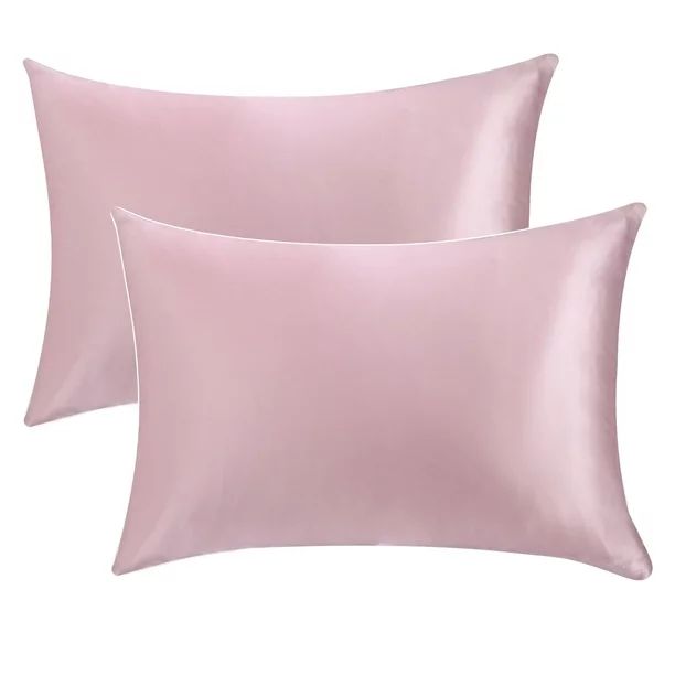 2 Pack Luxury Satin Pillow Case (Queen, Pink) - Walmart.com | Walmart (US)