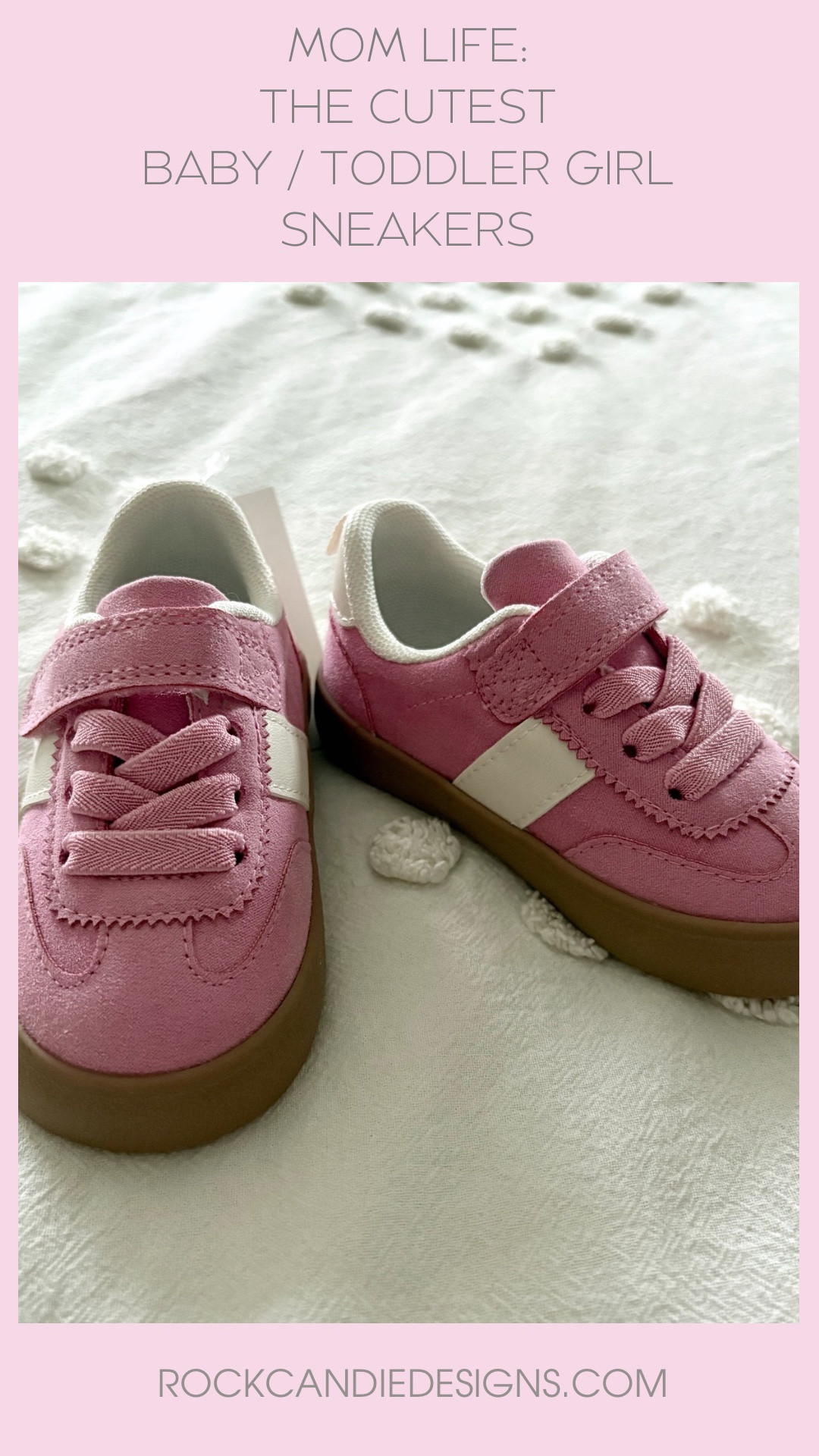 The cutest baby girl / toddler girl sneakers you’ve ever seen! These adorable Velcro sneakers are perfect for new walkers and are comfortable! My 18 month old has been requesting to wear them around the house every day! She’s already a little fashionista and loves these shoes so much! The best part is that they come in half sizes and she wears a size 5.5 at 18m, so I’d say they’re pretty true to size! They come in other colors and I’ve linked a few more options as well! 

#LTKmomlife #LTKKids #LTKBaby