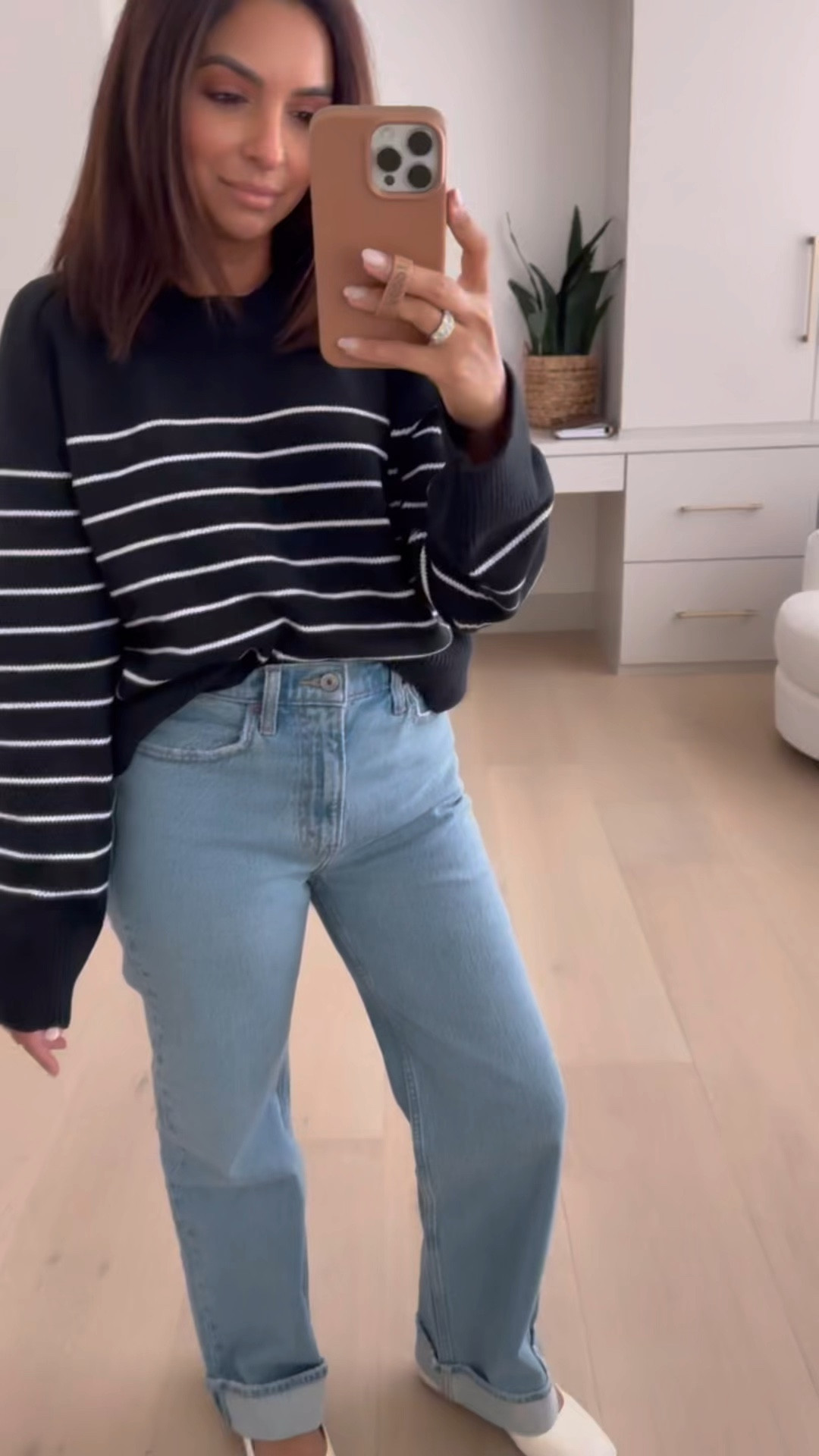 Wearing an xs in this classic striped sweater (so soft and not itchy!) and 25 petite length denim 

#LTKxAF #LTKStyleTip #LTKSaleAlert