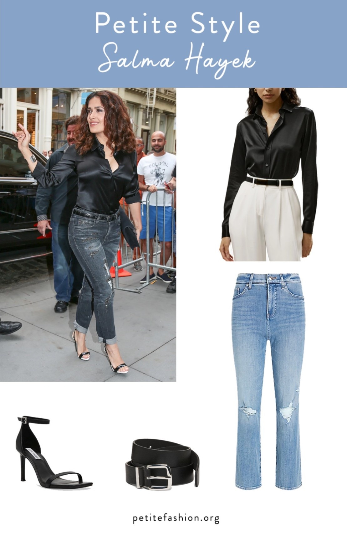 Get Salma Hayek's petite style by choosing necklines that open you up 

#LTKFindsUnder100 #LTKPetite #LTKMidsize