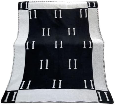 Generic 55"x67" Black & White Letter Wool Scarf Shawl - Soft, Warm, Portable Plaid Fleece Throw B... | Amazon (US)