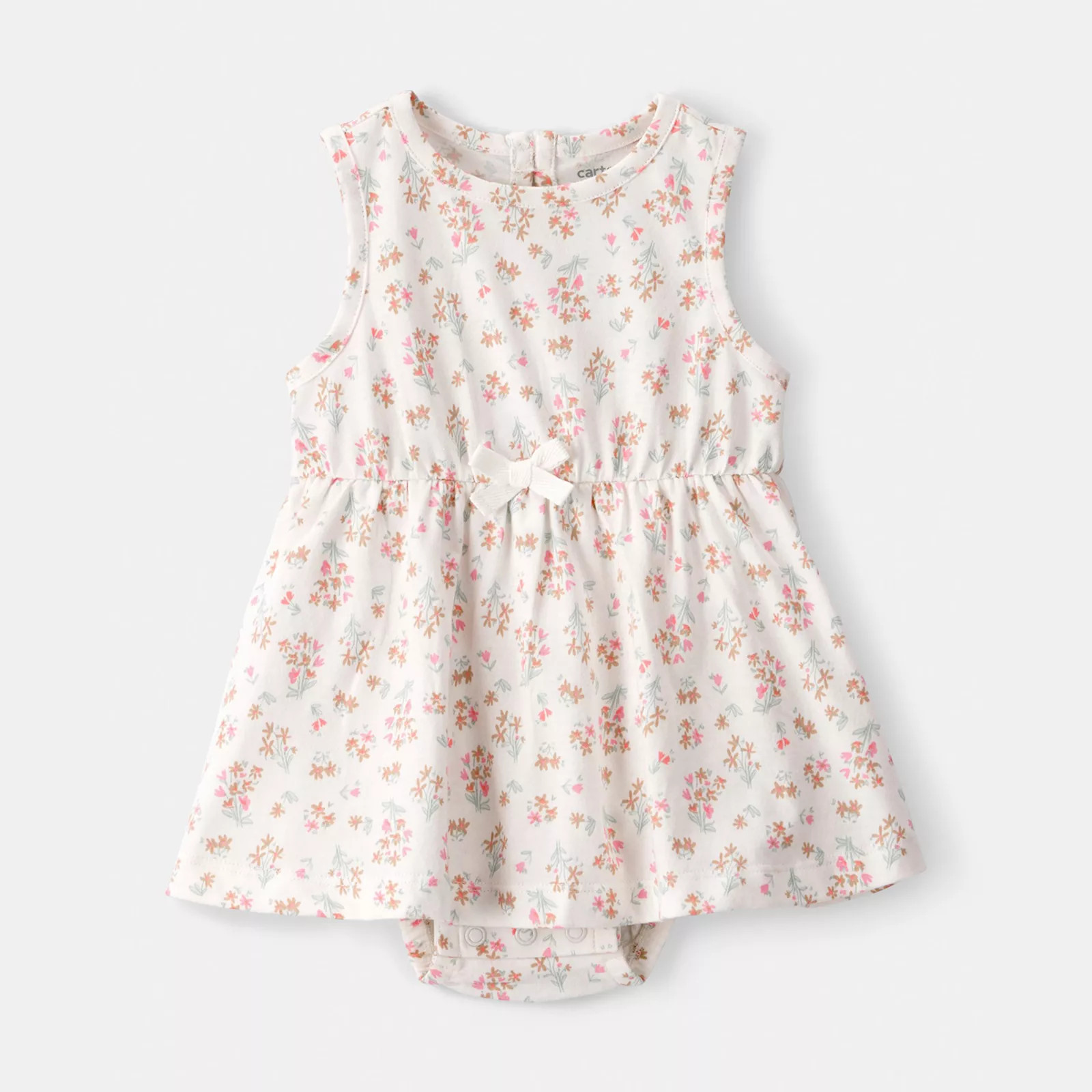 Baby Girl Carter's Floral Sleeveless Bodysuit Dress, Girl's, Size: 6 Months, Ivory | Kohl's